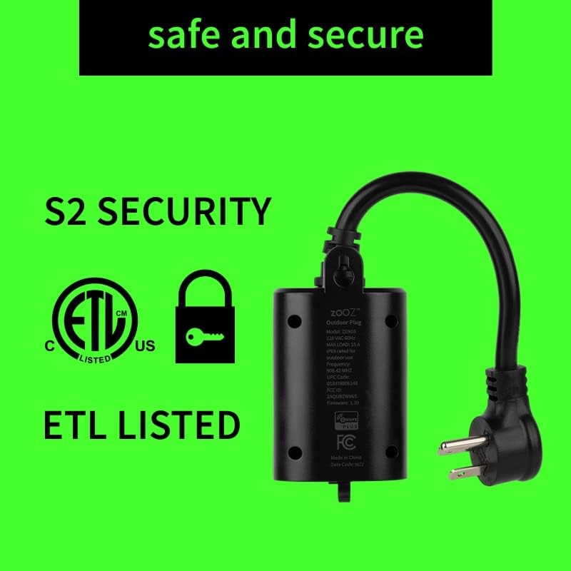 ZOOZ 700 Series Z-Wave Plus Outdoor Single Plug ZEN05 | Hub Required | Works with the Z-Box Hub, Home Assistant, and Hubitat - Image 2